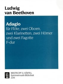 Beethoven: Adagio for Musical Clock in F major WoO 33 No. 1 for Wind Ensemble published by Breitkopf