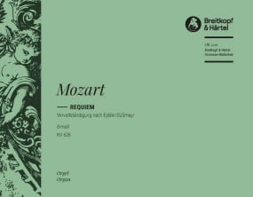 Mozart: Requiem K626 published by Breitkopf - organ part