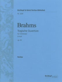 Brahms: Tragic Overture Opus 81 (Full Score) published by Breitkopf