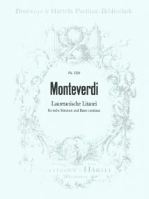 Monteverdi: Lauretanische Litanei published by Breitkopf - Full Score