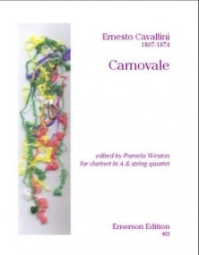 Cavallini: Carnovale for Clarinet in A & String Quartet published by Emerson
