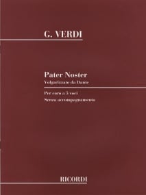 Verdi: Pater Noster published by Ricordi - Vocal Score