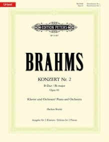 Brahms: Piano Concerto No 2 in Bb Opus 83 published by Peters