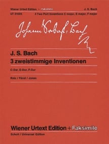 Bach: Three Two Part Inventions BWV772, 777 & 779 for Piano published by Wiener Urtext