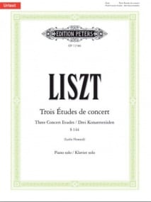 Liszt: Trois Etudes De Concert for Piano published by Peters