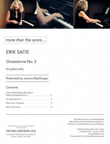 Satie: Gnossienne No. 3 for Piano published by Peters