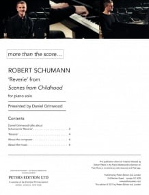 Schumann: Reverie (Trumerei) Opus 15 No 7 (from Scenes from Childhood) for Piano published by Peters