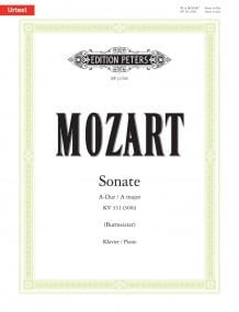 Mozart: Sonata in A K331 for Piano published by Peters