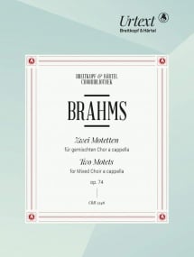Brahms: 2 Motetten Opus 74 published by Breitkopf - Vocal Score