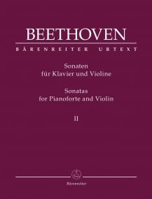 Beethoven: Sonatas Volume 2 for Violin published by Barenreiter