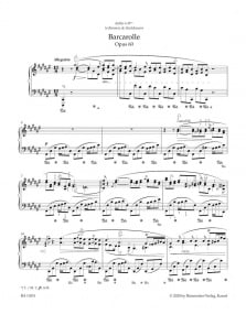 Chopin: Barcarolle in F# Opus 60 for Piano published by Barenreiter