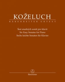Kozeluch: Six Easy Sonatas for Piano published by Barenreiter