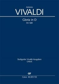Vivaldi: Gloria (RV589) published by Carus Verlag - Vocal Score