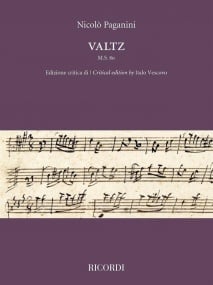 Paganini: Valtz M.S. 80 for Violin published by Ricordi
