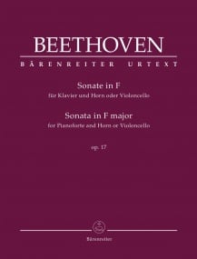 Beethoven: Sonata in F Opus 17 for Horn or Cello published by Barenreiter