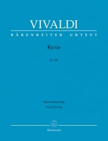 Vivaldi: Kyrie in G minor (RV 587) published by Barenreiter Urtext - Vocal Score