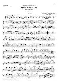 Dvorak: String Quartet No 9 in D minor Opus 34 published by Barenreiter