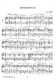 Vorisek: Impromptus Opus 7 for Piano published by Supraphon