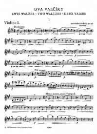 Dvorak:  Waltzes Opus 54 Nos. 1 & 4 for String Quartet published by Barenreiter