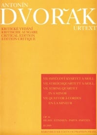 Dvorak: String Quartet No 7 in A minor Opus 16 published by Barenreiter