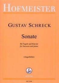 Schreck: Sonata Opus 9 for Bassoon published by Hofmeister