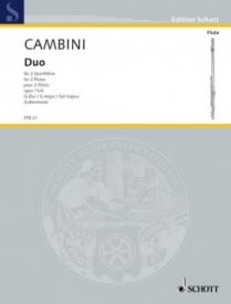 Cambini: Duo in G Major for two Flutes published by Schott