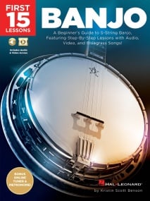 First 15 Lessons: Banjo published by Hal Leonard (Book/Online Audio)