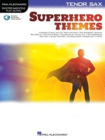 Superhero Themes - Tenor Saxophone published by Hal Leonard (Book/Online Audio)