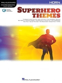 Superhero Themes - Horn published by Hal Leonard (Book/Online Audio)