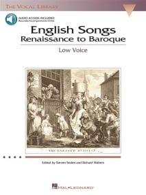 English Songs Renaissance To Baroque - Low Voice published by Hal Leonard (Book/Online Audio)