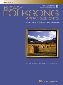 15 Easy Folksong Arrangements For High Voice published by Hal Leonard (Book/Online Audio)