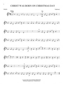Christmas Carols - Violin published by Hal Leonard (Book/Online Audio)