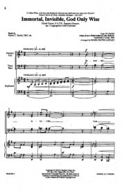 Hayes: Immortal, Invisible, God Only Wise SATB published by Hinshaw