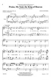 Schwoebel: Praise My Soul The King Of Heaven SATB published by Hinshaw
