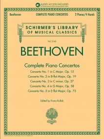 Beethoven: Complete Piano Concertos published by Schirmer (Book/Online Audio)
