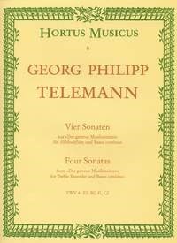 Telemann: 4 Sonatas (Recorder And Keyboard) (EP9438