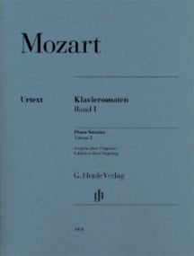 Mozart: Piano Sonatas Volume 1 published by Henle (without fingering)