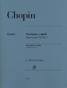 Chopin: Nocturne in E minor Opus 72 No 1 for Piano published by Henle