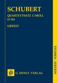 Schubert: String Quartet Movement in C minor (D.703) (Study Score) published by Henle