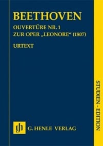 Beethoven: Leonore Overture No 1 (1807) (Study Score) published by Henle