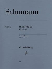 Schumann: Coloured Leaves (Bunte Bltter) Opus 99 for Piano published by Henle