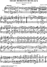 Moments Musicaux Opus 94 for Piano by Schubert published by Henle