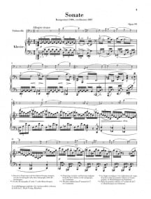 Brahms: Sonata in F Opus 99 for Cello published by Henle