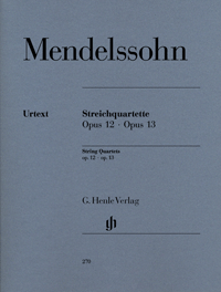 Mendelssohn: String Quartets Opus 12 & 13 published by Henle