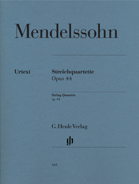 Mendelssohn: String Quartets Opus 44 1-3 published by Henle Urtext