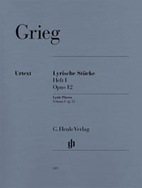 Grieg: Lyric Pieces Book  1 Opus 12 for Piano published by Henle