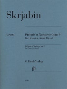 Scriabin: Prlude et Nocturne Opus 9 for Piano published by Henle