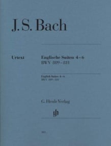 Bach: English Suites 4 - 6 (BWV 809-811) for Piano published by Henle