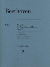 Beethoven: Adelaide Opus 46 for High Voice published by Henle