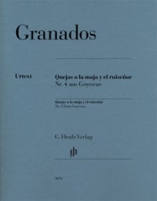 Granados: Quejas o la maja y el ruiseor for Piano published by Henle